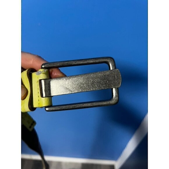 Free People "We The Free" Yellow Leather Belt With Metal Buckle, COWGIRL, S/M - Picture 2 of 6